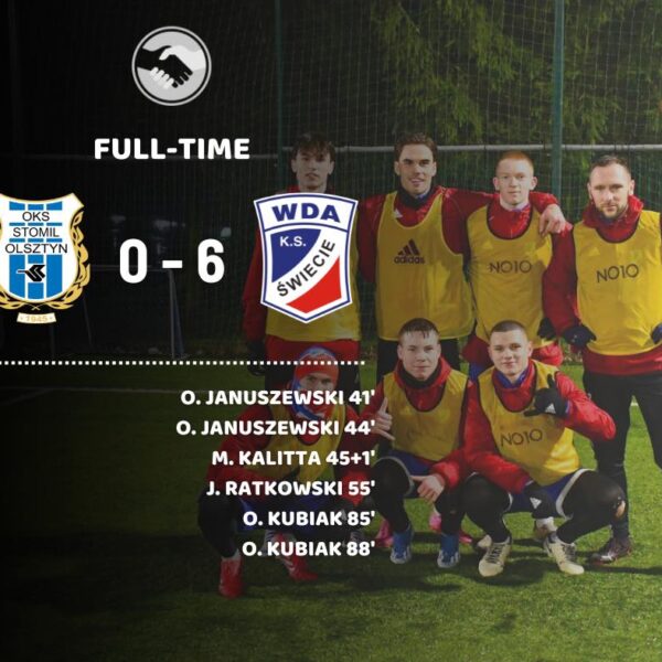 Wygrywamy w Olsztynie, pokonując Stomil 6:0!