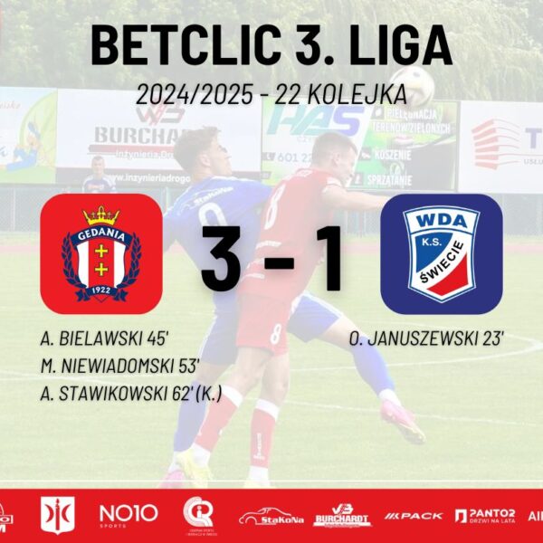 Gedania 1922 Gdańsk – Wda Świecie – 3:1