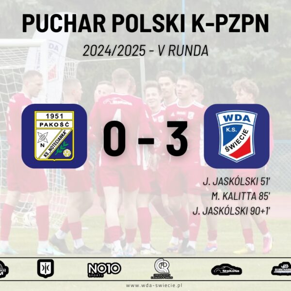 Notecianka Pakość – Wda Świecie 0:3 (0-0)