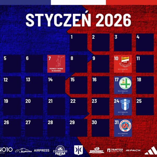 Pierwszy miesiąc 2026 roku będzie jednocześnie pierwszym miesiącem przygotowań do rundy wiosennej sezonu 2025/2026!